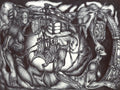 Paysage au stylo Bic