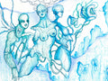 Aquarelle bleue